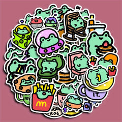 40 Pcs Reusable Paper Frog Stickers Set for Scrapbooking Arts & Crafts