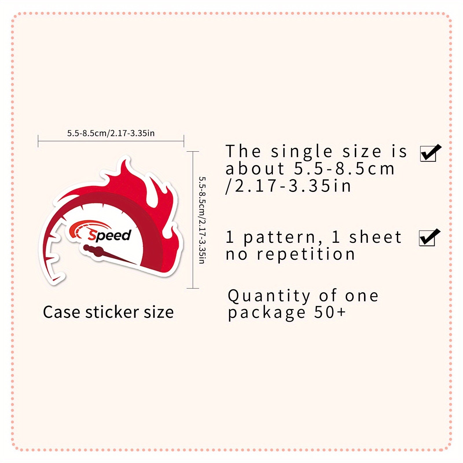 50pcs Racing Themed Sticker Pack for DIY Projects Halloween & Christmas