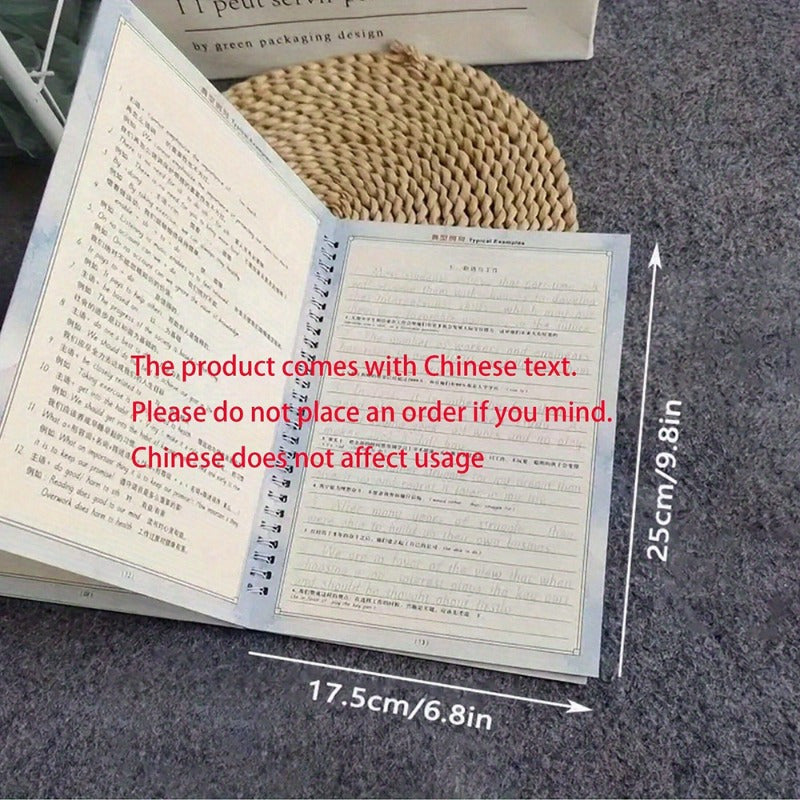 Italic 3D Groove Practice Copybook & Pen Set for English Handwriting