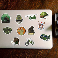 50 PCS Military Camouflage Stickers Waterproof & Reusable for Surfaces