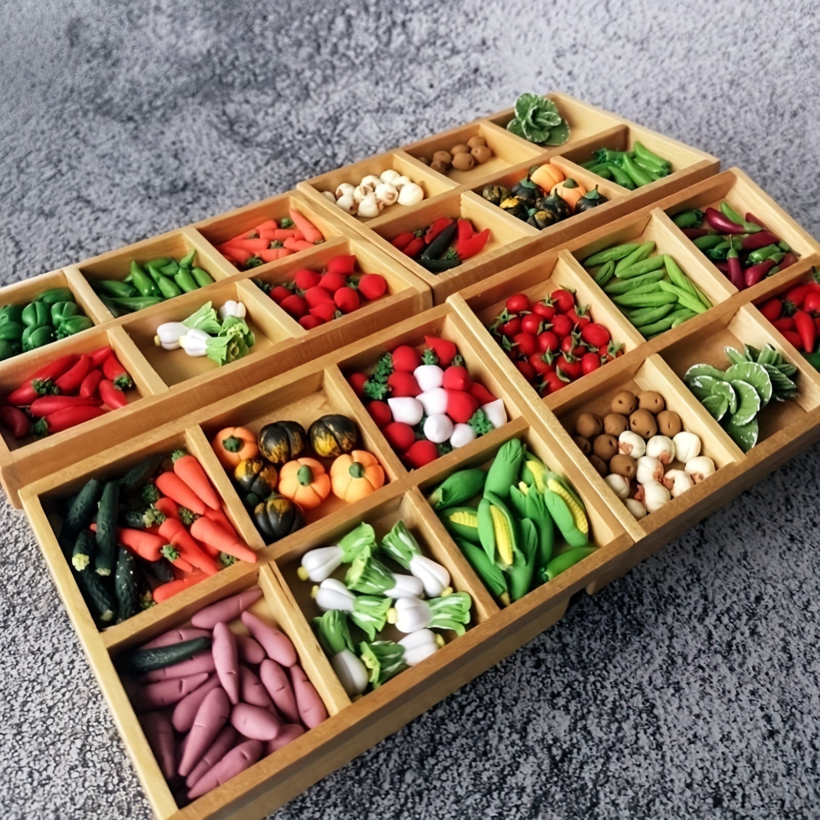 10pcs Clay Veggies & Fruits for 1:12 Dollhouse DIY Scenes