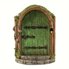 Wood Fairy Door Enchanted Elf Garden Gate Ornament