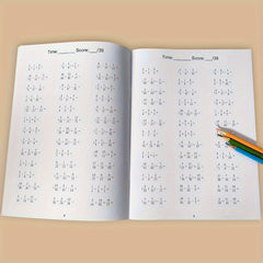 LACHILLY Fractions Add & Subtract Workbook - 28 Pages Math Learning Exercise