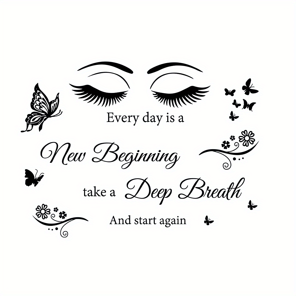 Inspirational Quote Sticker Butterfly Eye Wall Sticker