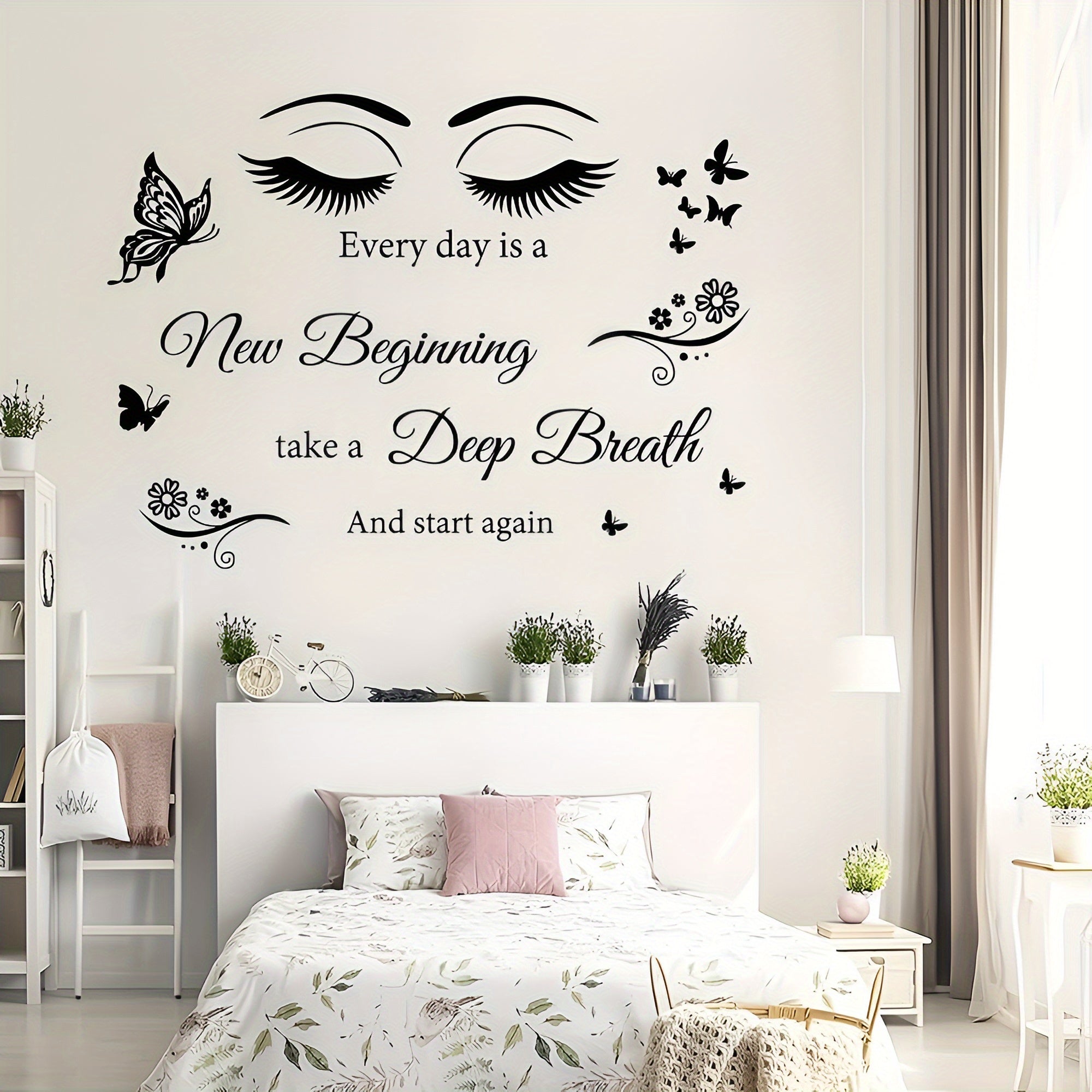 Inspirational Quote Sticker Butterfly Eye Wall Sticker