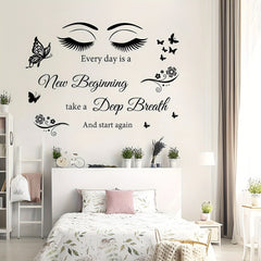 Inspirational Quote Sticker Butterfly Eye Wall Sticker