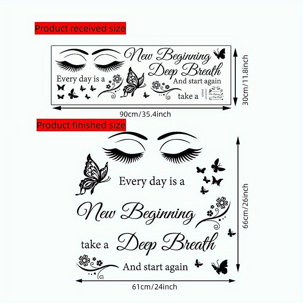 Inspirational Quote Sticker Butterfly Eye Wall Sticker
