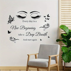 Inspirational Quote Sticker Butterfly Eye Wall Sticker