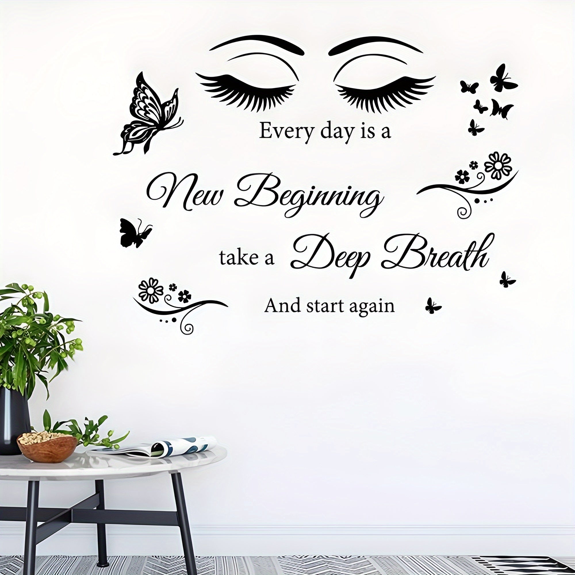 Inspirational Quote Sticker Butterfly Eye Wall Sticker