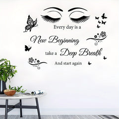 Inspirational Quote Sticker Butterfly Eye Wall Sticker