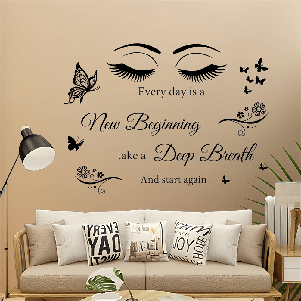 Inspirational Quote Sticker Butterfly Eye Wall Sticker