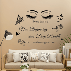 Inspirational Quote Sticker Butterfly Eye Wall Sticker