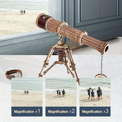 DIY Monocular Telescope 3D Wooden Puzzle Model Building Kit for Adults