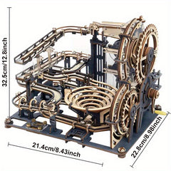 Marble Run 3D Wooden Puzzle IQ Puzzle Toys for Adults