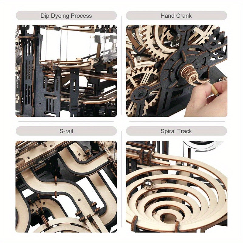 Marble Run 3D Wooden Puzzle IQ Puzzle Toys for Adults