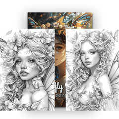 Butterfly Fairy Coloring Book for Adults - Intricate Designs