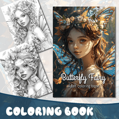 Butterfly Fairy Coloring Book for Adults - Intricate Designs