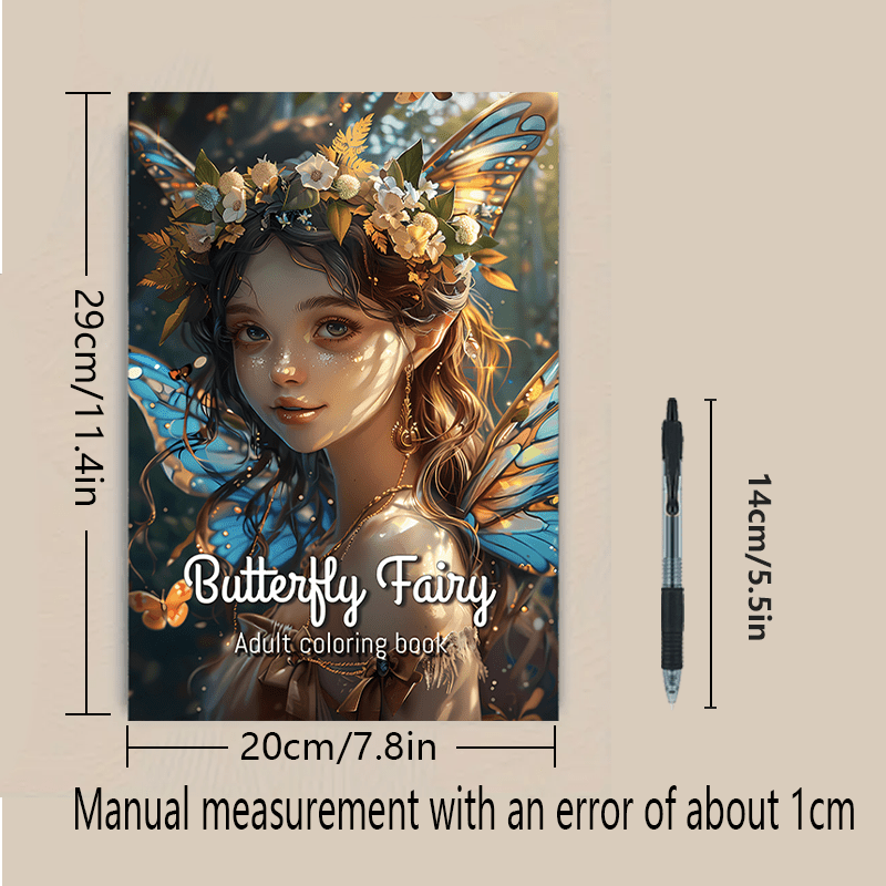 Butterfly Fairy Coloring Book for Adults - Intricate Designs