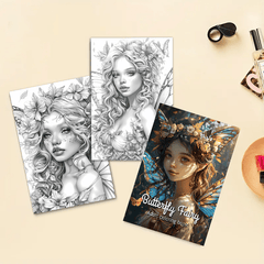 Butterfly Fairy Coloring Book for Adults - Intricate Designs