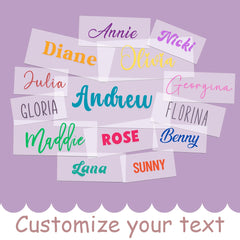 Custom Holographic Name Transfer Stickers for Cups and Laptops