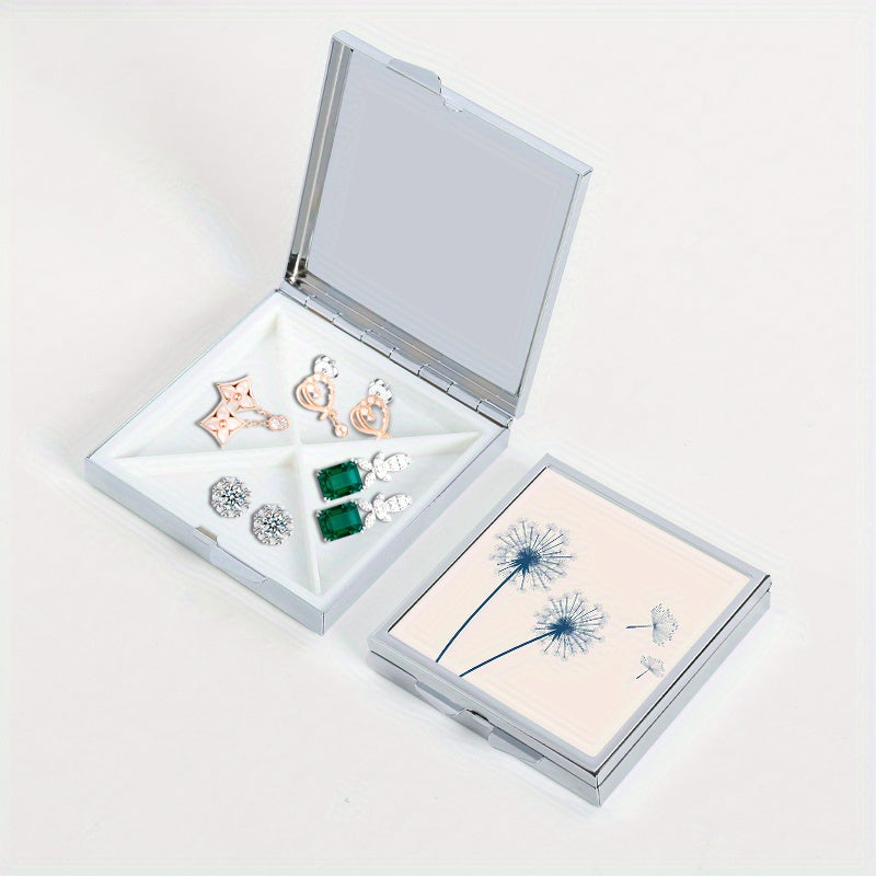 Flying Dandelion Print Pill Box with 4 Compartments