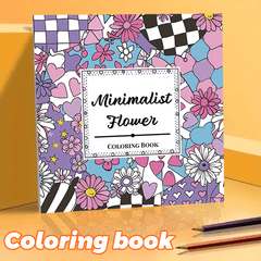 Minimalist Flower Coloring Book for Adults 22 Pages