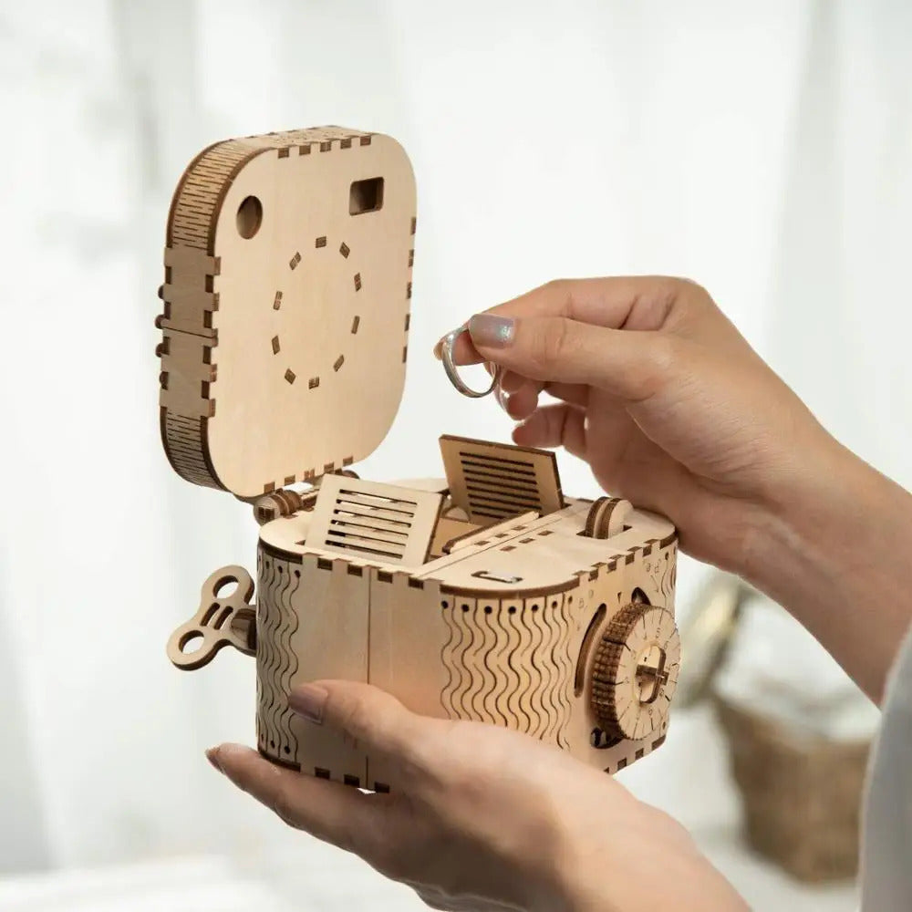 DIY 3D Wooden Puzzle Game Toy LK502 Treasure Box
