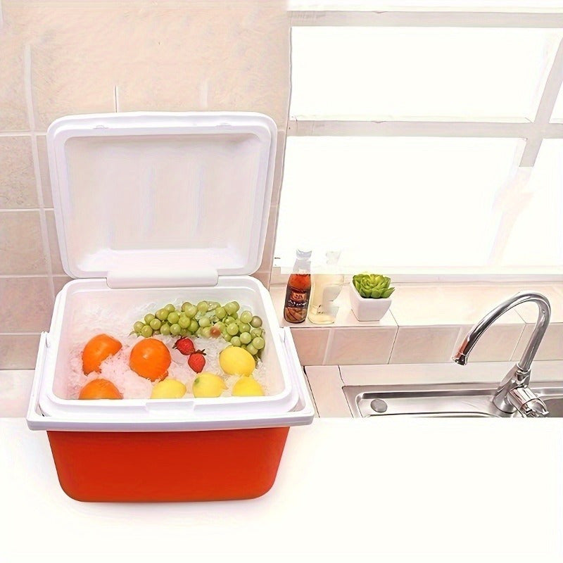 Portable Insulated Cooler Box with Lid and Handle Leakproof Fabric