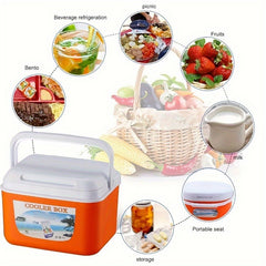 Portable Insulated Cooler Box with Lid and Handle Leakproof Fabric