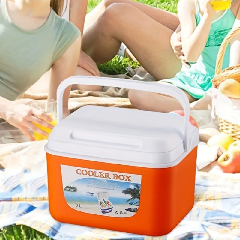 Portable Insulated Cooler Box with Lid and Handle Leakproof Fabric