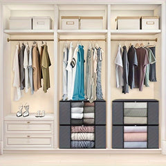 3pcs Large Foldable Fabric Storage Bins for Clothes Blankets & More