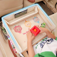 Youngsters' Car Seat Tray with Cartoon Waterproof Storage & Dining Table