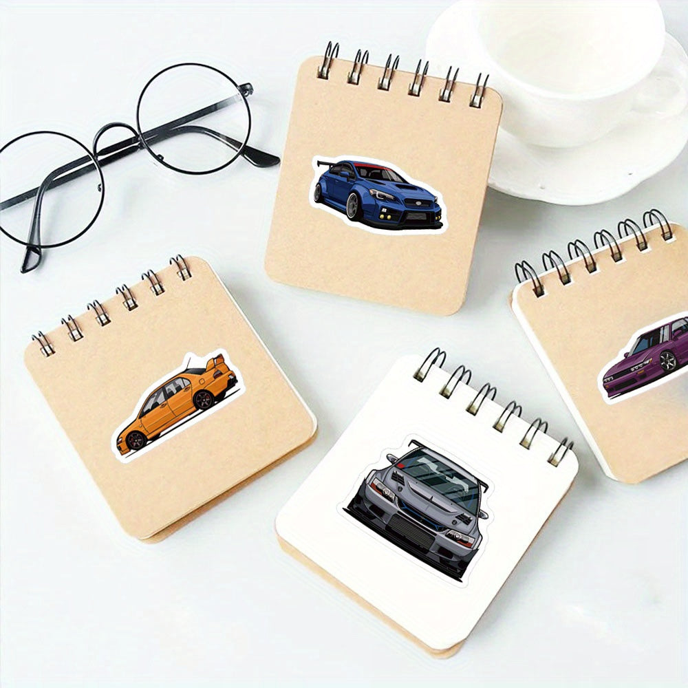 50pcs Japanese JDM Racing Car Waterproof Stickers Vinyl Decals for DIY Projects