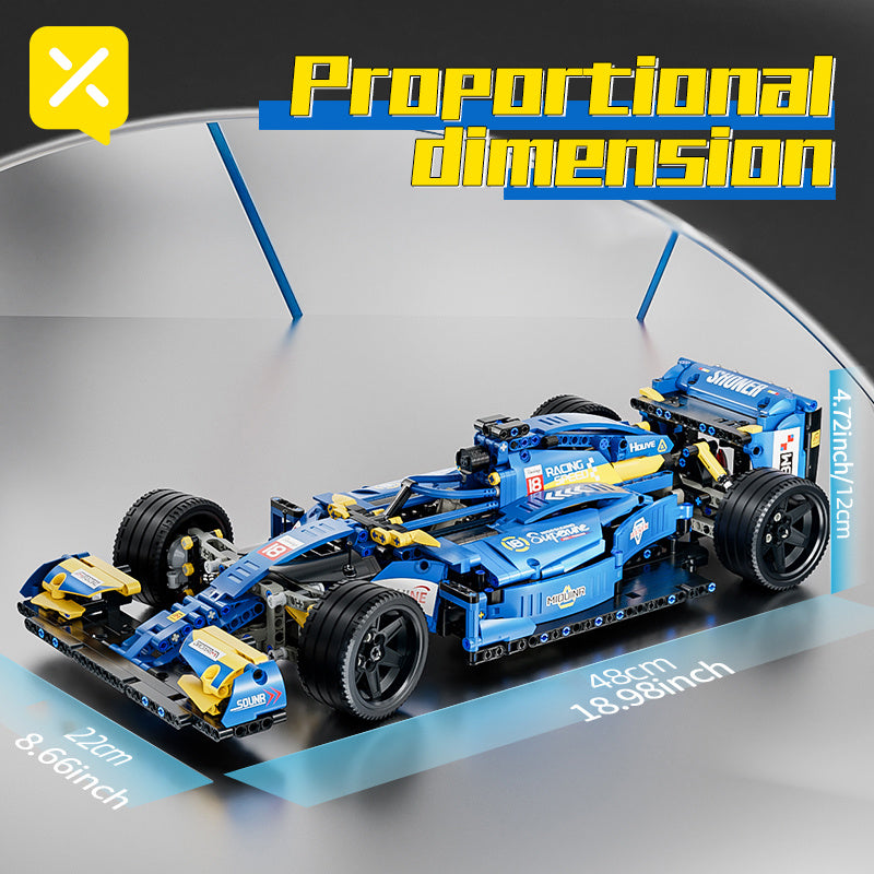 1:10 Scale Race Car Building Blocks Easy Assemble Ideal for Birthdays & Holidays