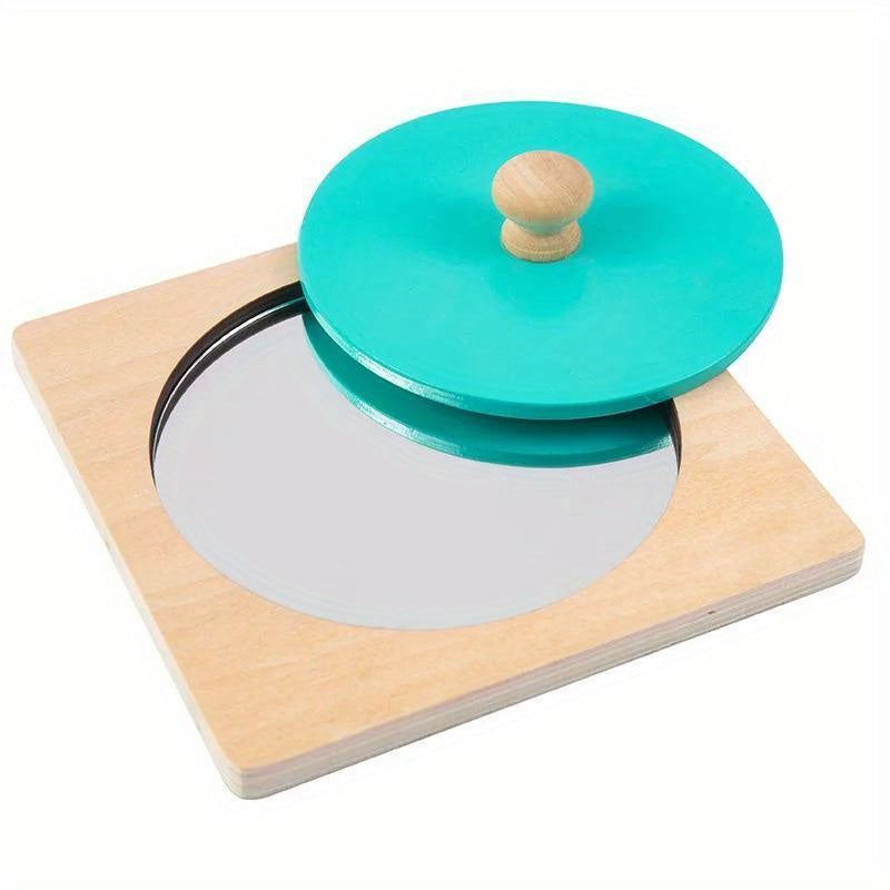 Wooden Mirror Puzzle Busy Board Early Learning Sensory Toy