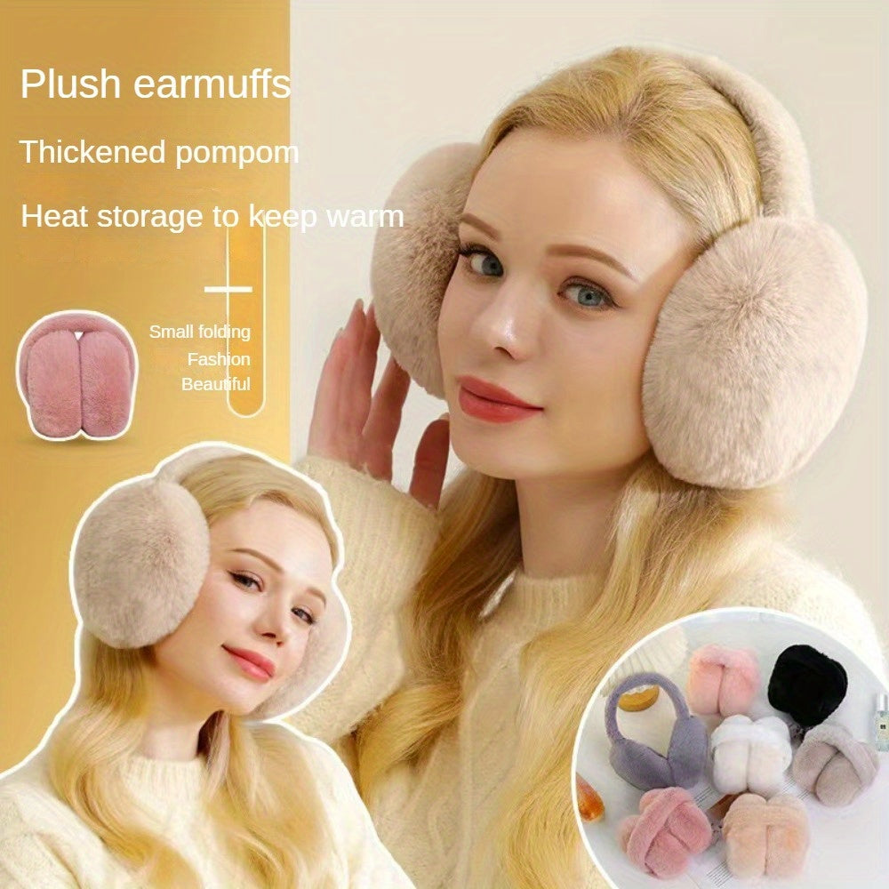 Women's Winter Faux Fur Foldable Earmuffs