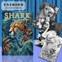 Intricate Wildlife Coloring Book on Watercolor Paper