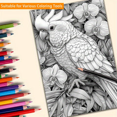 Intricate Wildlife Coloring Book on Watercolor Paper