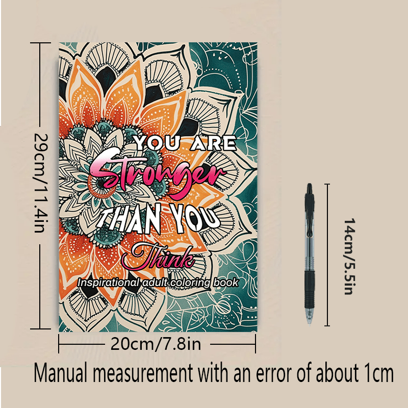 Deluxe Stress Relief Coloring Book 22 Pages Unique Designs Teens Adults Gift