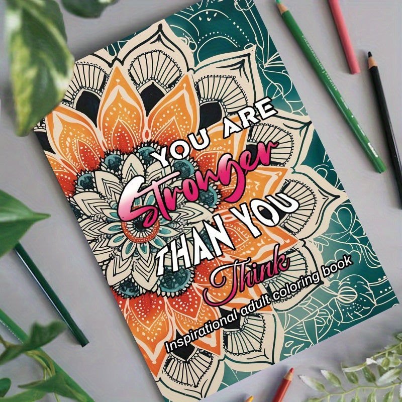 Deluxe Stress Relief Coloring Book 22 Pages Unique Designs Teens Adults Gift