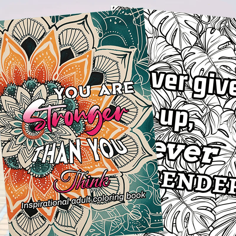 Deluxe Stress Relief Coloring Book 22 Pages Unique Designs Teens Adults Gift