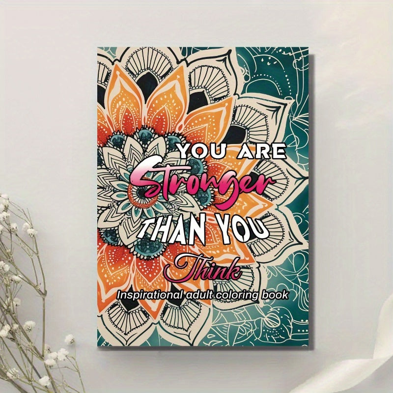 Deluxe Stress Relief Coloring Book 22 Pages Unique Designs Teens Adults Gift