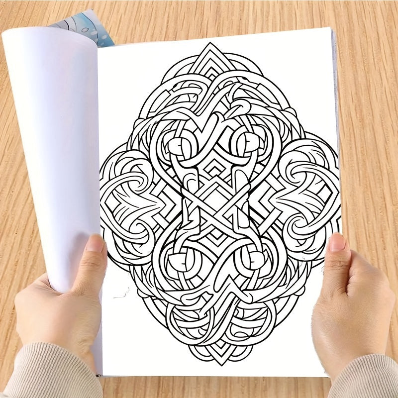 22pg Line Art Coloring Book for Teens & Adults Emotional Release Mixed Patterns