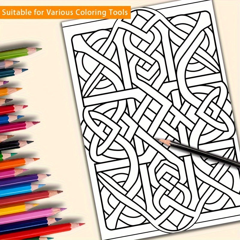 22pg Line Art Coloring Book for Teens & Adults Emotional Release Mixed Patterns
