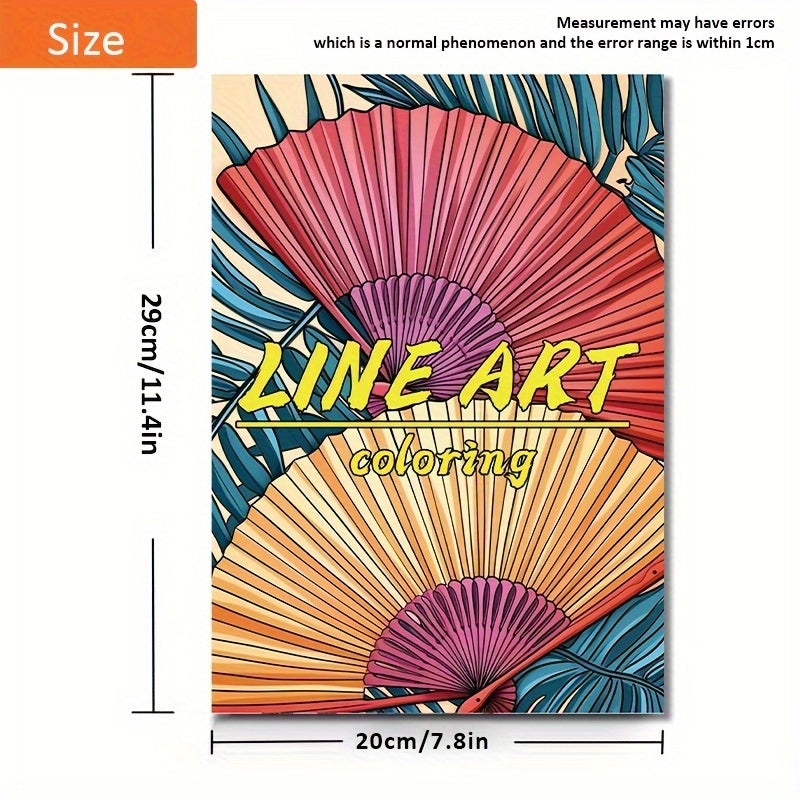 22pg Line Art Coloring Book for Teens & Adults Emotional Release Mixed Patterns