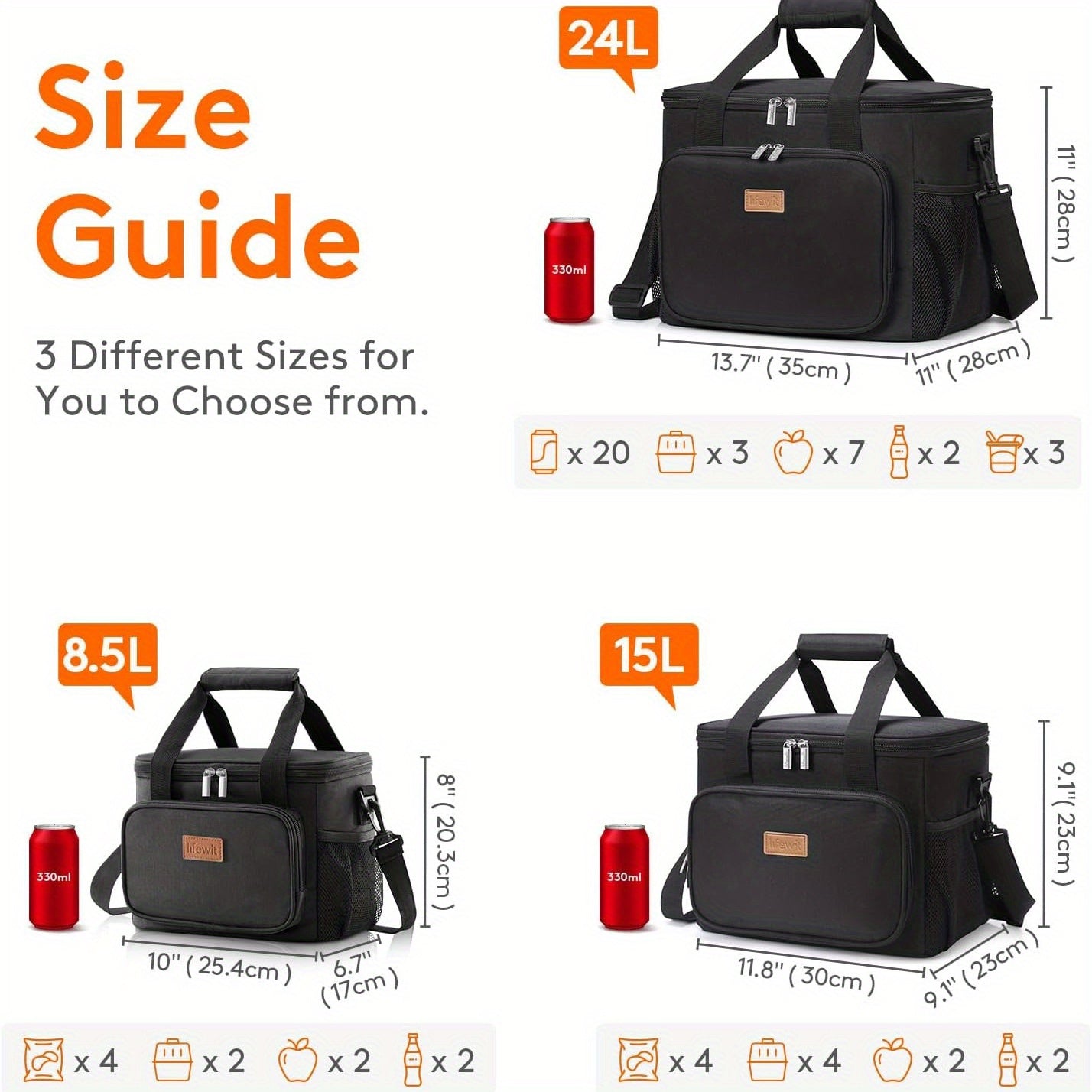 Insulated Cooler Bag Leakproof Portable for Office & Outdoor