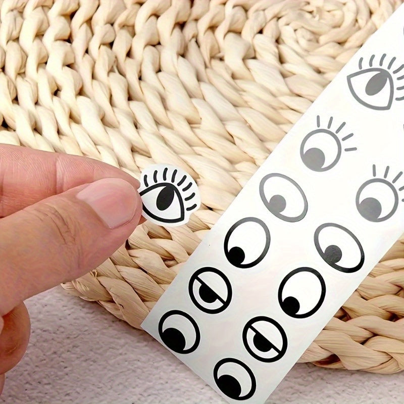 1000pcs Art Eye Stickers Mixed Colors Reusable for Crafts DIY Projects Dolls