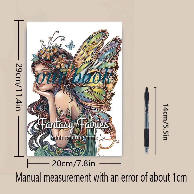 Fantasy Fairy Adult Coloring Book Emotional Release Valenti