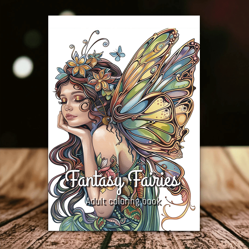 Fantasy Fairy Adult Coloring Book Emotional Release Valenti