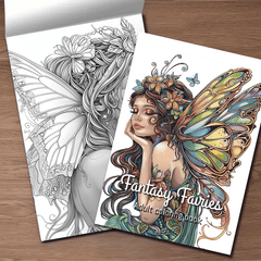 Fantasy Fairy Adult Coloring Book Emotional Release Valenti